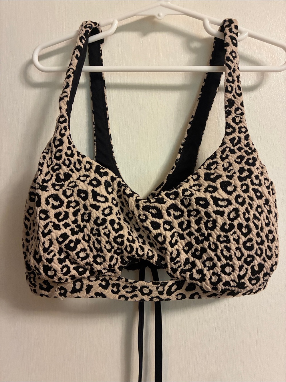 Leopard Print Bathing Suit  - Black & Cream